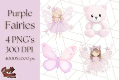 Pastel Purple Fairy Garden Clipart Enchanted Cottagecore Png Product Image 1