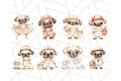 Pug Clipart PNG, Cute Dog Art, Puppies With Jobs, Pug Work Product Image 4