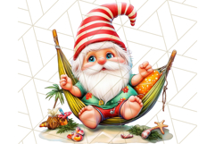 Cute Beach Gnome PNG, Summer Gnome Clipart, Digital Art Product Image 2