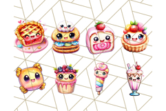 Sweet Treat Face PNG Clipart, Cute Kawaii Dessert Art Png Product Image 2