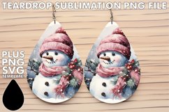 Sparkling Teardrop Earrings PNG, Christmas Product Image 1
