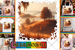 Unique TOTE BAG Art PNG, Autumn Product Image 1