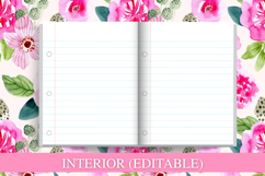 Editable Canva Watercolor Floral Notebook &amp; Cover Template Product Image 3