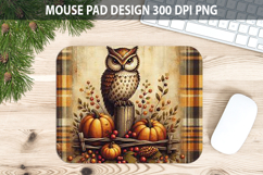 Owl Mouse pad Sublimation - Thanksgiving PNG Design Product Image 1
