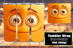 Vibrant Cartoon Emoji Tumbler Design - Sublimation 20oz Product Image 1