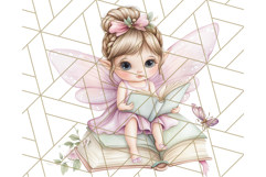 Bookish Fairy PNG Clipart, Whimsical Reading Elements Png Product Image 2
