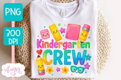 Kindergarten crew shirt PNG, Pre school Teacher sublimation Product Image 2