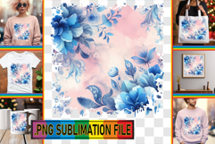 Unique PNG TSHIRT Magic, Watercolor Pattern Product Image 1