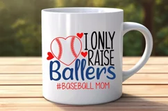 I Only Raise Ballers Svg, Baseball Mom Svg, Baseball Heart. Product Image 6