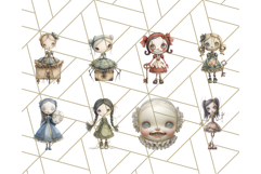 Creepy Dolls Clipart 60 PNG Haunted Toy Characters Product Image 6