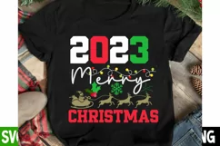 2023 Merry Christmas SVG Cut File,2023 Merry Christmas PNG Product Image 2