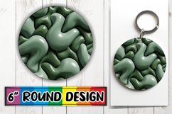 Colorful Abstract Inflated Puff Sublimation Circle Art Product Image 1