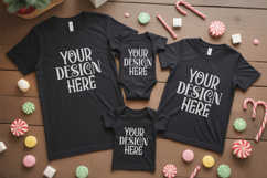 Christmas Family Matching Group T-Shirt Mockups | Holiday Fl Product Image 1