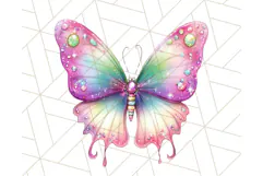 Pastel Fairy Clip Art PNG With Glitter, Rainbow Fairy Png Product Image 2