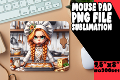Blissful Mouse Pad Sublimation Magic, Girl Grumpy Product Image 1