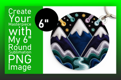 Artistic Circle PNG Coaster Design , Holiday Product Image 1