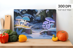 Winter Christmas Wonderland Cutting Board PNG Sublimation Product Image 1