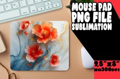 Artistic Marble Flower 3D Mouse Pad for Sublimation Product Image 1