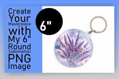 Bright Floral Circle Keychain Round Design Sublimation Product Image 1