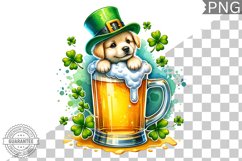 St. Patrick&#039;s day Dog - Clipart Sublimation PNG Product Image 1