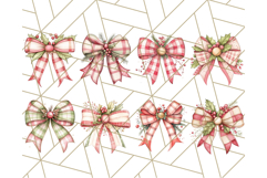 Muted Cozy Christmas Bows PNG Clipart, Winter Holiday Png Product Image 2