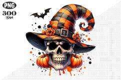 Halloween Skull Sublimation - Clipart PNG Design Product Image 1