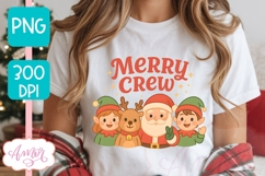 Cute Christmas PNG design, Merry Crew PNG sublimation Product Image 2