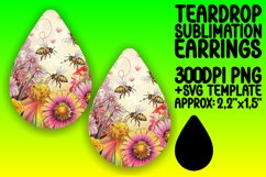 Lovely Teardrop Earrings Design Template , Bee Product Image 1