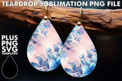 Vibrant Teardrop Earrings Ideas PNG, Watercolor Pattern Product Image 1