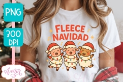 Funny Christmas PNG design, Fleece navidad PNG sublimation Product Image 2