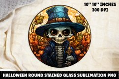 Halloween Stained Glass Sublimation PNG | Skull | Ghost Product Image 1