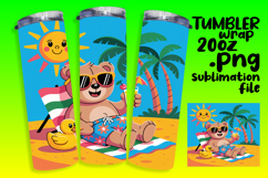 CUSTOM 20oz Tumbler Design for DIY , Cute Bear Product Image 1