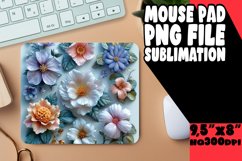 Whimsical Colorful Floral Design Mouse Pad: Chic Charm Product Image 1