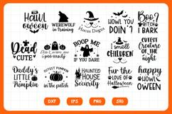15 Funny Halloween Dog Bandana Quote SVG Bundle V2 Product Image 3