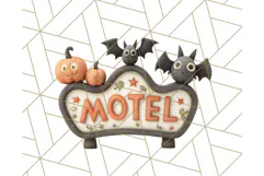 Retro Halloween Clipart Vintage PNG Graphics, 50s Holiday Product Image 2