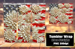 American Flag 3D Tumbler Wrap - 20oz Sublimation Product Image 1