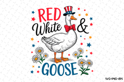 Red White and Goose Svg Design | 4th of july svg | Svg Files Product Image 1