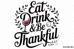 Eat Drink &amp; be Thankful Svg | Halloween Svg | Svg Cut Files Product Image 1