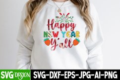 Happy New Year y_all Sublimation Design , Happy New Year Product Image 4