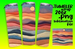 Delightful 3D Summer Tumbler Wrap Sublimation Product Image 1