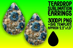 Vibrant Floral Teardrop Earrings - Sublimation Chic Product Image 1