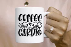 Coffee and cardio SVG, Workout SVG Design Product Image 2