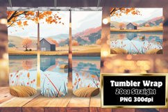 Watercolor Fall Scene | 20oz Tumbler Design Sublimation Product Image 1
