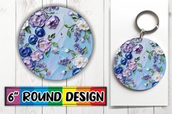 Bloom and Fruit Round Keychain Design Product Image 1