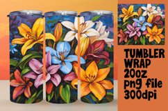 Elegant Oil Flower Tumbler Wrap for DIY Projects Product Image 1