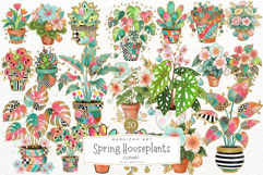 Glitter Spring Houseplants Clipart Product Image 1