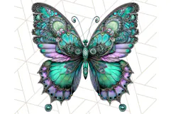 Metallic Butterfly Clipart PNG Clipart, Vibrant Butterfly Product Image 2