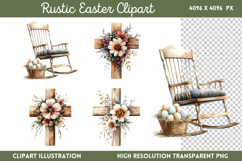 Rustic Easter Day Sublimation PNG Product Image 1