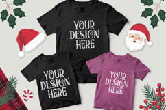 Christmas Family Matching Group Flat Lay T-Shirt Mockups Product Image 1