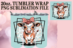 Joyful Spirits 20oz tumbler wrap, Cute Cow Product Image 1